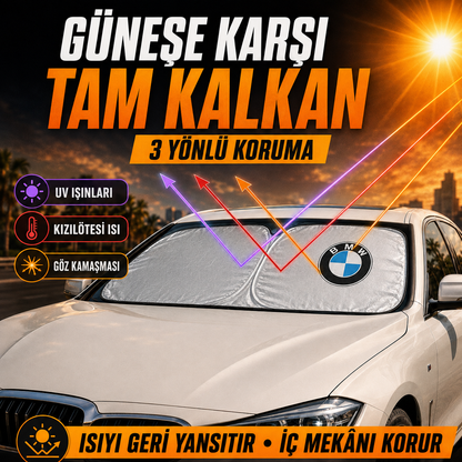 Logolu Katlanabilir Araba Güneşliği