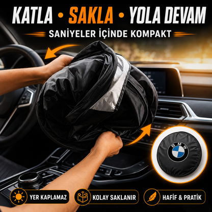 Logolu Katlanabilir Araba Güneşliği